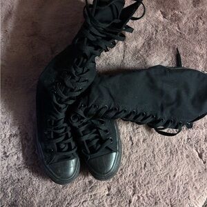 Converse Black Lace-Up Women's shoes